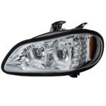 Chrome LED Projection Headlight Assembly For 2003-2024 Freightliner M2- Driver - Image 2