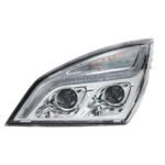 Chrome LED Projection Headlight With LED Position Light For 2018-2024 Freightliner Cascadia - Driver - Image 6
