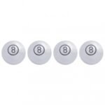 Chrome Large "8" Ball Valve Caps (4-Pack)