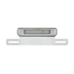 Chrome License Plate Light & Bracket With White LED Backup Light - White LED/Clears Lens - Image 2