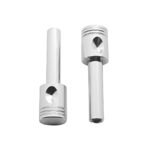 Chrome Piston Door Lock Knobs (2Pc/Set)