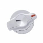 Chrome Plastic A/C Control Knob with Crystal- Indented