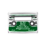 Chrome Plastic Axle/Differential Switch Guard With Glossy Sticker For 1990-2010 Freightliner Classic-Green