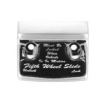 Chrome Plastic Fifth Wheel Switch Guard With Glossy Sticker For 1990-2010 Freightliner Classic-Black Sticker - Image 2
