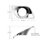 Chrome Plastic Fog Light Bezel For 2013-2021 Kenworth T680-Passenger - Image 8
