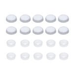 Chrome Plastic Snap-On Screw Covers For 1/4" Screw (10-Pack)
