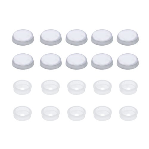 Chrome Plastic Snap-On Screw Covers For 1/4" Screw (10-Pack)