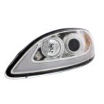 Chrome Projection Headlight With LED Light Bar For 2006-2017 International Prostar - Driver - Image 4