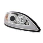Chrome Projection Headlight With LED Light Bar For 2006-2017 International Prostar - Passenger - Image 4