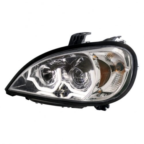 Chrome Projection Headlight With LED Position Light For 2001-2020 Freightliner Columbia - Driver
