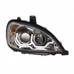 Chrome Projection Headlight With LED Position Light For 2001-2020 Freightliner Columbia - Passenger - Image 3