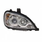 Chrome Projection Headlight With LED Position Light For 2001-2020 Freightliner Columbia - Passenger - Image 4