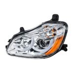 Chrome Projection Headlight With LED Position Light For 2013-2021 Kenworth T680 - Driver - Image 2