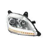 Chrome Projection Headlight With LED Position Light & Sequential Signal For 2012-2021 Peterbilt 579- Passenger - Image 3