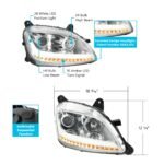 Chrome Projection Headlight With LED Position Light & Sequential Signal For 2012-2021 Peterbilt 579- Passenger - Image 6