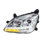 Chrome Projection Headlight With LED Sequential Turn and DRL For 2012-2021 Peterbilt 579- Driver - Image 2
