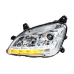 Chrome Projection Headlight With LED Sequential Turn and DRL For 2012-2021 Peterbilt 579- Driver - Image 3