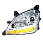 Chrome Projection Headlight With LED Sequential Turn and DRL For 2012-2021 Peterbilt 579- Driver - Image 7