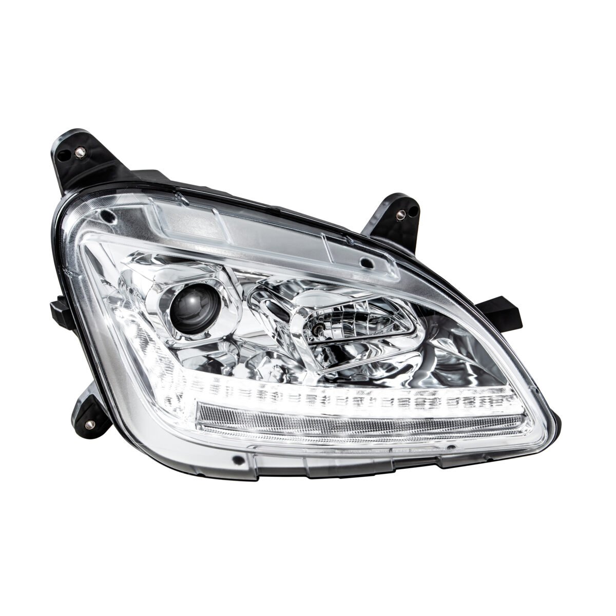 Chrome Projection Headlight With LED Sequential Turn and DRL For 2012-2021 Peterbilt 579- Passenger - Image 5