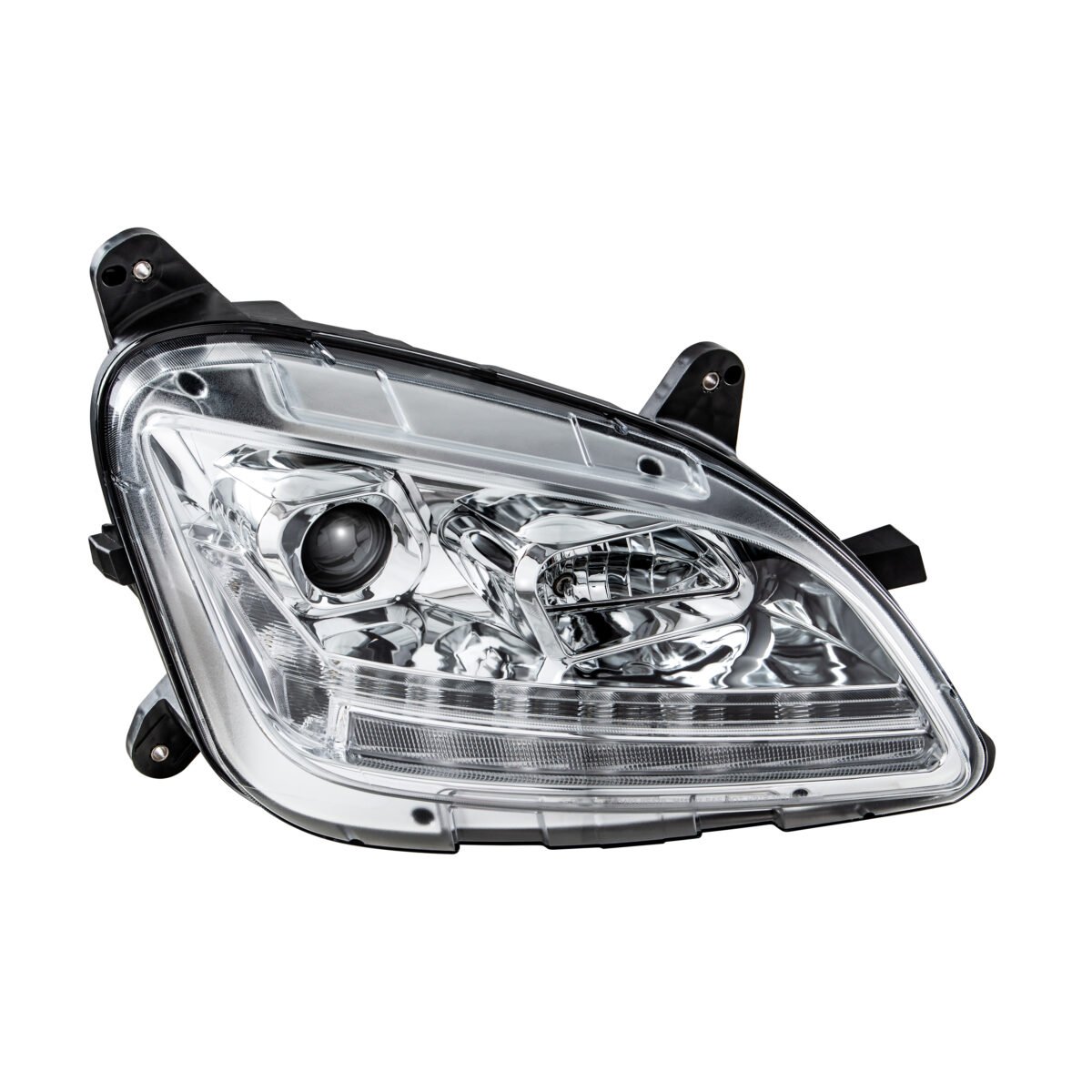 Chrome Projection Headlight With LED Sequential Turn and DRL For 2012-2021 Peterbilt 579- Passenger - Image 6