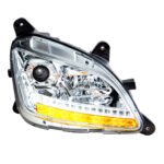 Chrome Projection Headlight With LED Sequential Turn and DRL For 2012-2021 Peterbilt 579- Passenger - Image 7