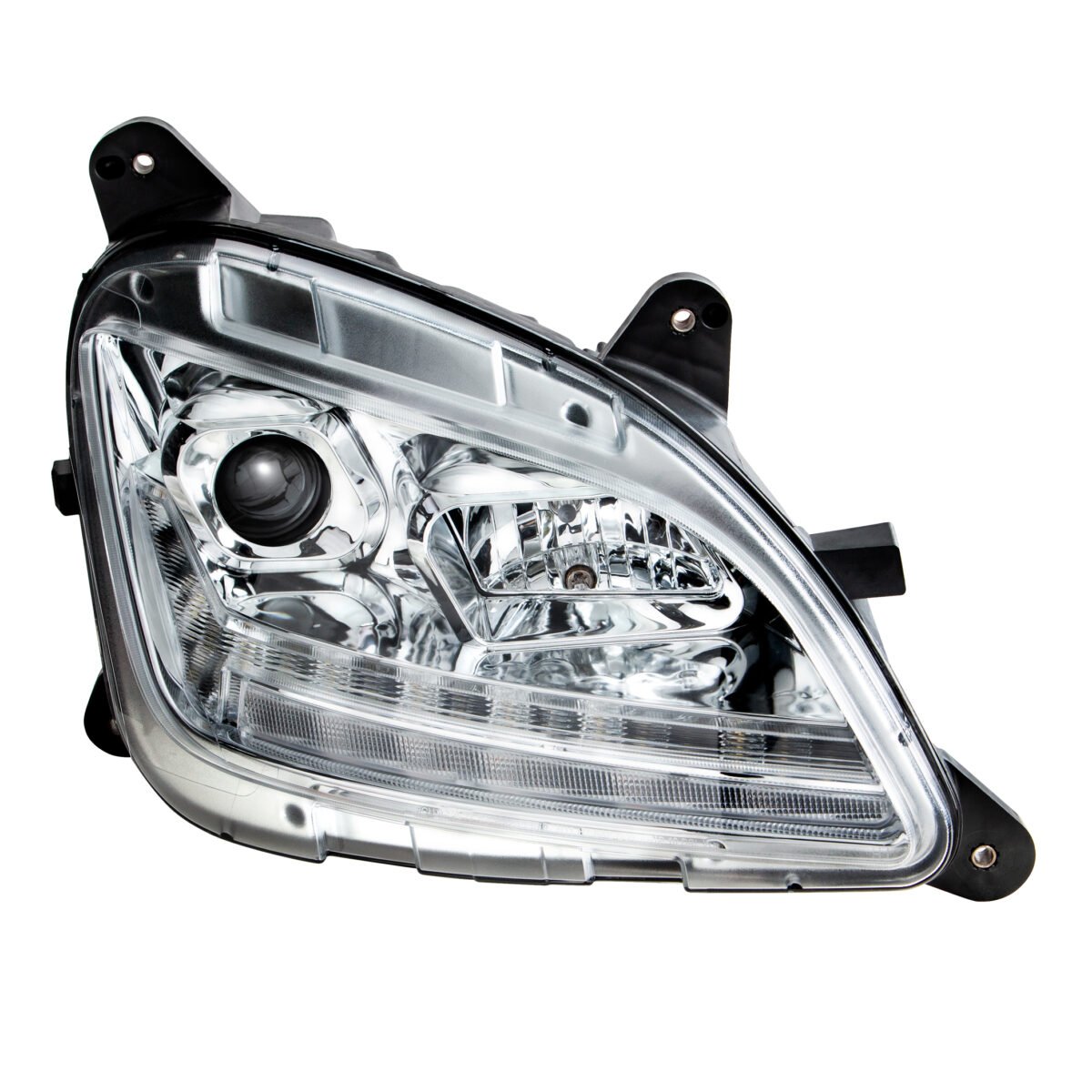 Chrome Projection Headlight With LED Sequential Turn and DRL For 2012-2021 Peterbilt 579- Passenger - Image 9