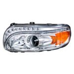 Chrome Projection Headlight With LED Turn & DRL For Peterbilt 389 (2008-2023) & 388 (2008-2015)- Driver - Image 2