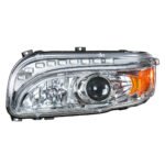 Chrome Projection Headlight With LED Turn & DRL For Peterbilt 389 (2008-2023) & 388 (2008-2015)- Driver - Image 4