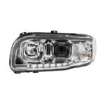 Chrome Projection Headlight With LED Turn Signal & Light Bar For 2008-2024 Peterbilt 389-Driver - Image 6