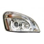 Chrome Projection Headlight With White LED Position Light For 2008-2017 Freightliner Cascadia - Passenger
