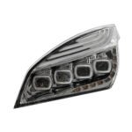 Chrome Quad-LED Headlight With LED DRL & Seq. Signal For 2018-2024 Freightliner Cascadia - Driver - Image 4
