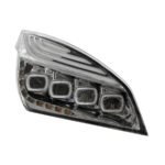 Chrome Quad-LED Headlight With LED DRL & Seq. Signal For 2018-2024 Freightliner Cascadia - Passenger - Image 4