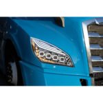 Chrome Quad-LED Headlight With LED DRL & Seq. Signal For 2018-2024 Freightliner Cascadia - Passenger - Image 6