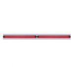Chrome Top Mud Flap Plate With Two 24 LED 12" GloLight Bars - Red LED/Red Lens (Each)