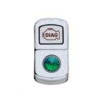 "Diagnostic" Rocker Switch Cover With Green Crystal