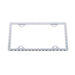 Diamond Pattern License Plate Frame - Chrome