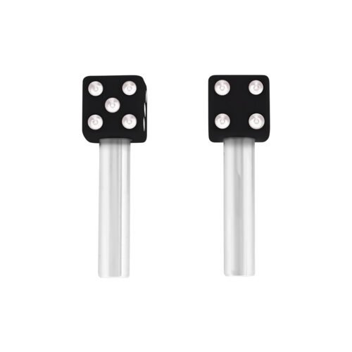 Dice Door Lock Knobs - Black (2Pc/Set)