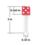 Dice Door Lock Knobs - Red (2Pc/Set) - Image 6