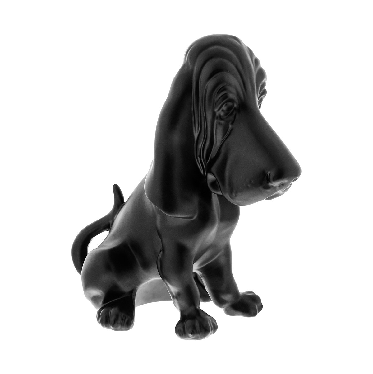 Die-Cast-Bassett-Hound-Hood-Ornament-Matte-Black-2 Die-Cast Bassett Hound Hood Ornament - Matte Black - Image 3