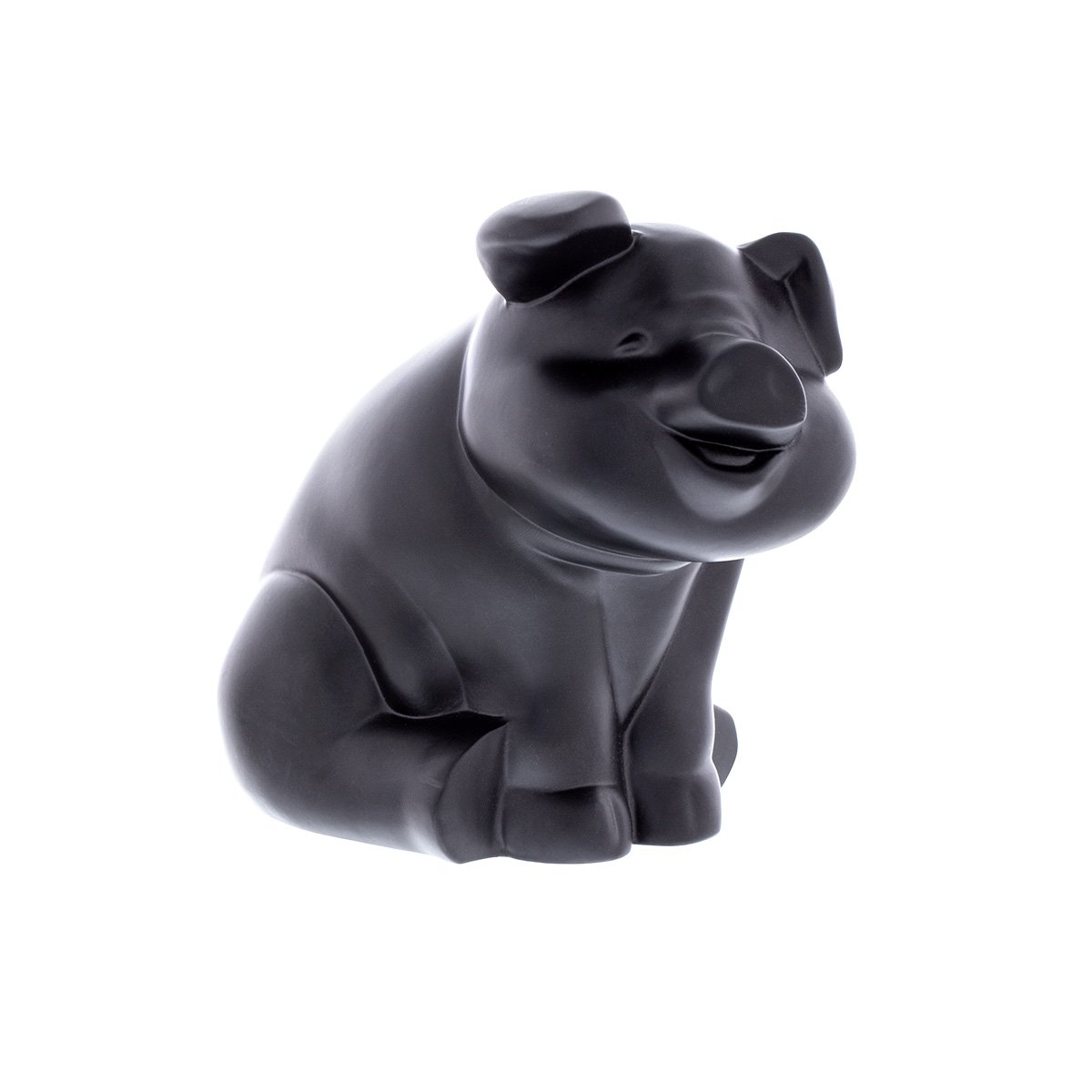 Die-Cast-Sitting-Pig-Hood-Ornament-Matte-Black-1 Die-Cast Sitting Pig Hood Ornament - Matte Black - Image 2