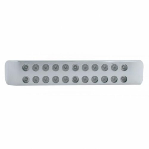 Dual 11 LED Light Bars With Bezel (Stop, Turn & Tail) - Red LED/Clear Lens
