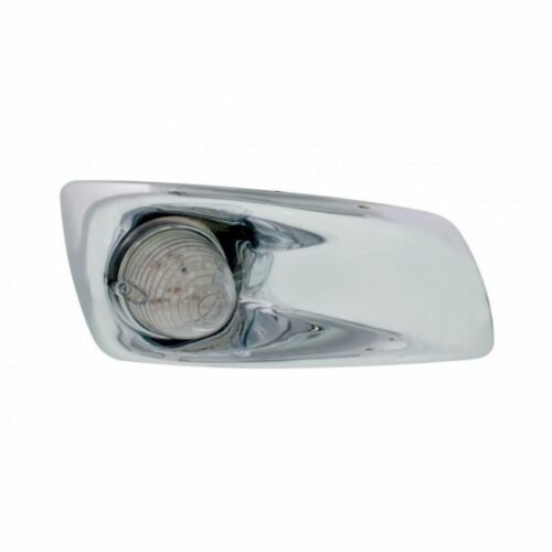 Fog Light Cover With 19 LED Beehive Light For 2007-2017 KW T660 (Passenger) - Amber LED/ Clear Lens