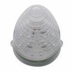 Fog Light Cover With 19 LED Beehive Light & Visor For 2007-17 KW T660 (Driver) - Amber LED/ Clear Lens - Image 2