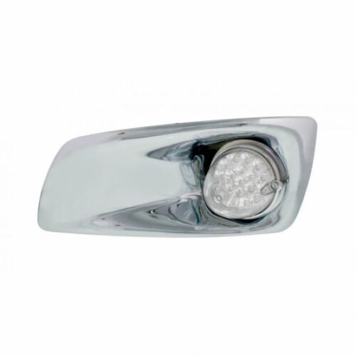 Fog Light Cover With 19 LED Reflector Light For 2007-2017 KW T660 (Driver) - Amber LED/ Clear Lens
