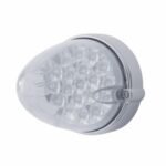 Fog Light Cover With 19 LED Reflector Light & Visor For 2007-17 KW T660 (Driver) - Amber LED/ Clear Lens - Image 2