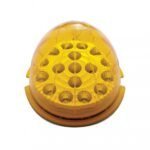 Fog Light Cover With Amber LED Clear Style Reflector Light & Visor For 2007-17 KW T660- Driver -Amber Lens - Image 2