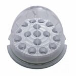 Fog Light Cover With Amber LED Hi/Lo Clear Style Reflector Light & Visor For 2007-17 KW T660- Driver -Clear Lens - Image 2