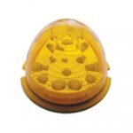 Fog Light Cover With Amber LED Reflector Watermelon Light & Visor For 2007-17 KW T660- Driver -Amber Lens - Image 2