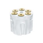 Gun Cylinder 13/15/18 Speed Gearshift Knob - Pearl White