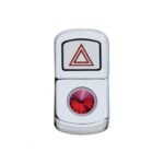 "Hazard" Rocker Switch Cover With Red Crystal